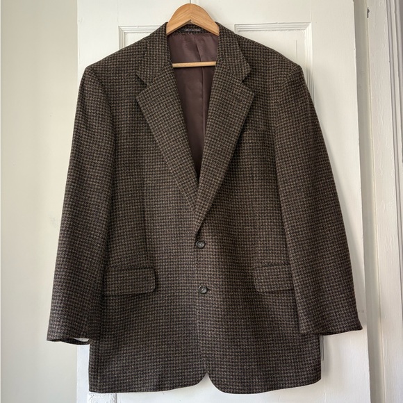 Made In Italy Wool/Cashmere Checkered Blazer​ - Picture 4 of 15